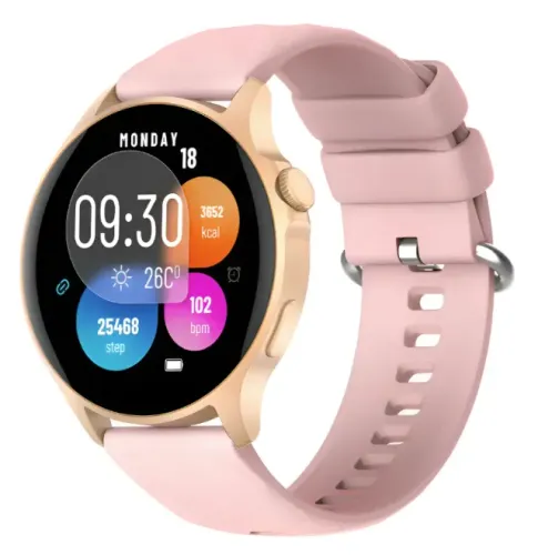 LIFE SMARTWATCH A PROVA D'ÁGUA 1 ATM AMOLED - Cores Preto/Rosa