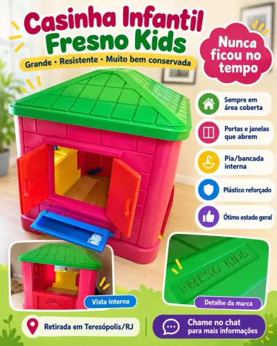 Casinha Infantil Fresno Kids Grande - Muito Conservada