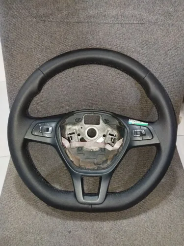 Volante Original VW Couro Multifuncional - Polo Virtus Nivus T-Cross