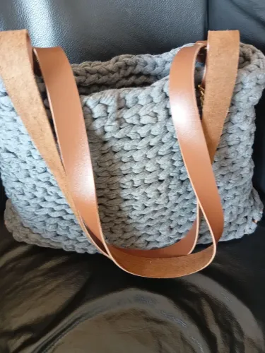 Bolsa malha crochê