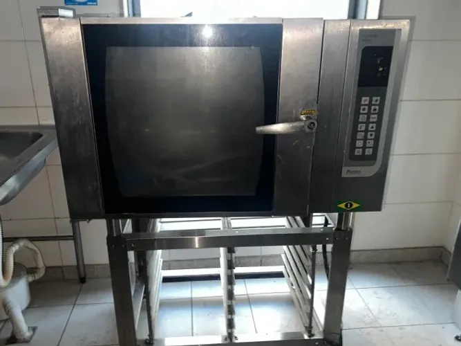 Forno Combinado Prática EC6 (6GN) Trífasico, Seminovo - Revisado + Cavalete Inox Incluso