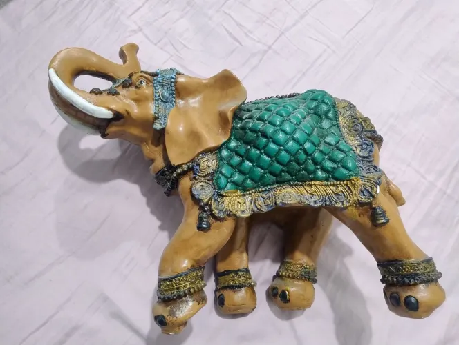 Lindo Elefante da sorte gesso decoração Grande 49 cm