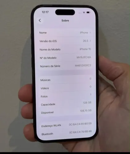 Vendo iPhone 15 motivo da venda doença