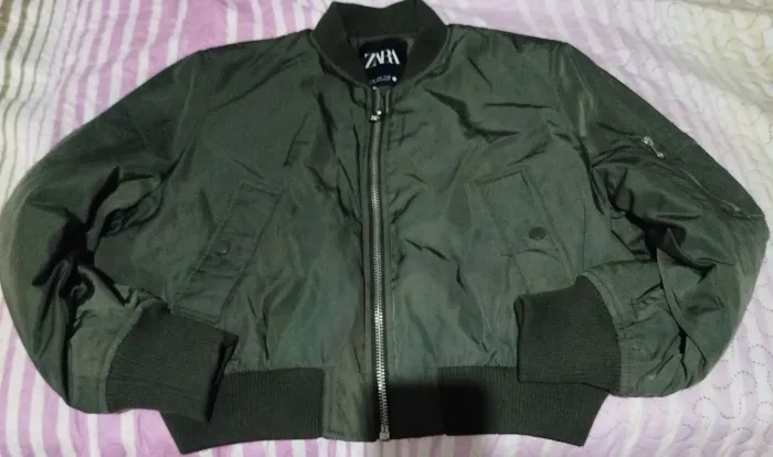 Jaqueta Bomber Zara Feminina Original Nova Tam. 38/40-M Verde Militar