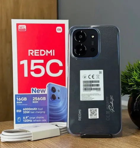 Telefone Lançamento 15C (Redmi) Preto - 128/4