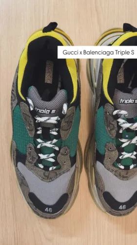 Tênis Gucci x Balenciaga Triple S