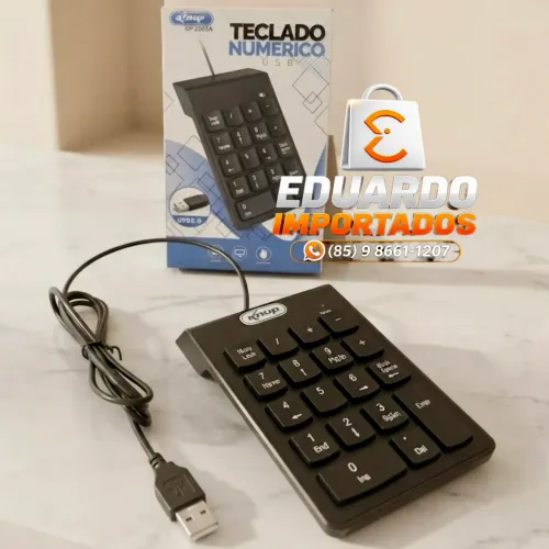 Teclado Numérico com fio USB para PC Computador, Notebook etc Home Office ergonômico