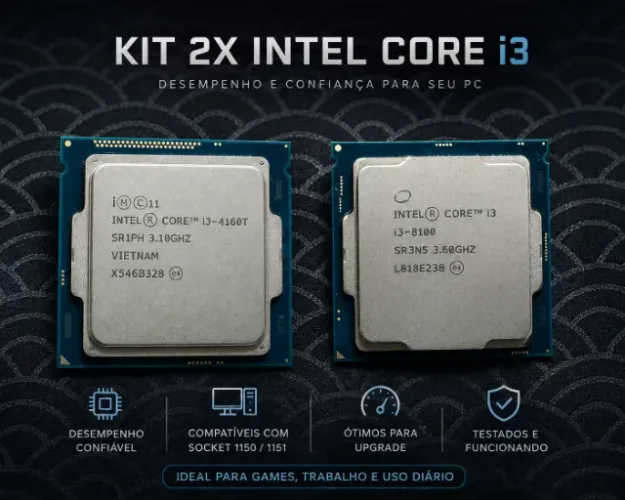 Processador Intel Core i3-8100 LGA1151 + i3-4160T de Brinde