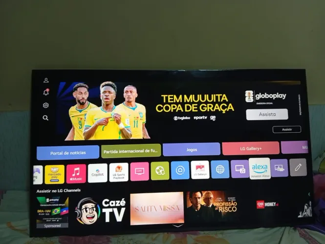 Smart tv LG de 50 polegadas 4k comando de voz Alexa bluetooth jogos