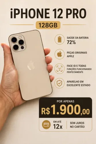 iPhone 12 Pro 128gb Seminovo bem conservado