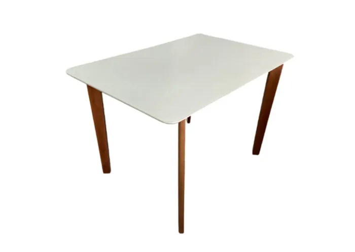 Mesa De Jantar 1,20 Base Madeira Maciça NOVA
