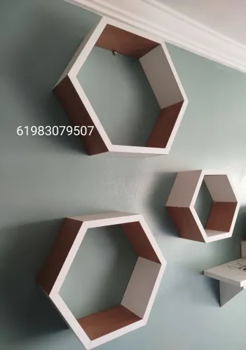 Kit 3 Nichos Hexagonal Mdf Promoção
