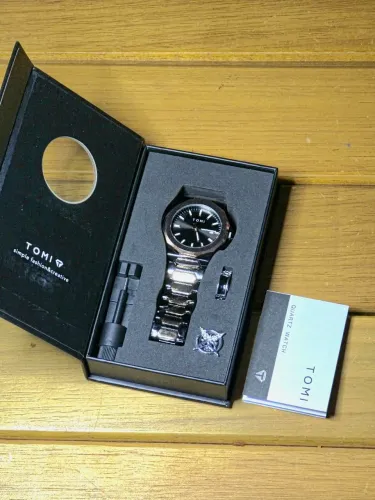 Tomi relógio masculino de luxo, + Anel