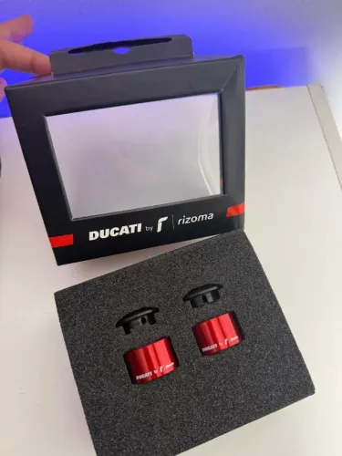Original - CONTRAPESO DE GUIDÃO DUCATI RIZOMA VERMELHO 