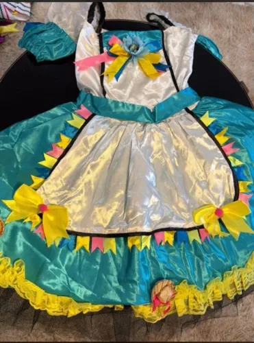 Vestido de Luxo Festa Junina - 10 anos