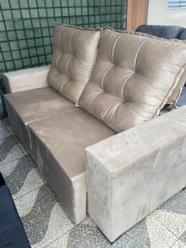 Sofá retrátil reclinável novo de loja!
