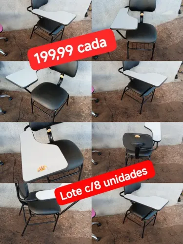 Cadeiras pranchetas semi novas resistentes
