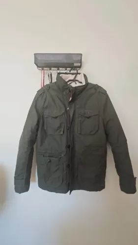 Jaqueta Bonobo Jeans Original Forrada Sherpa Verde Militar Tam. L