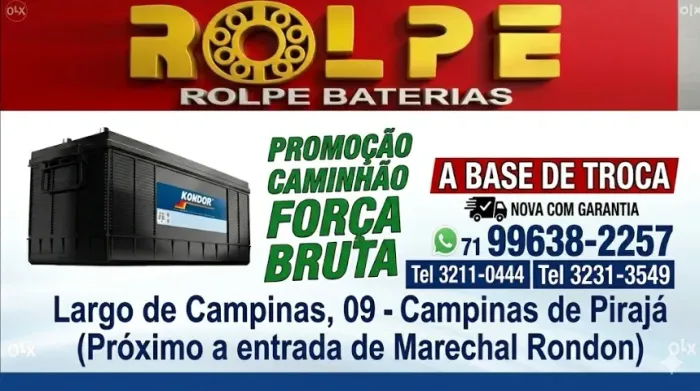 Bateria Kondor 180 Amperes \ A Base de Troca