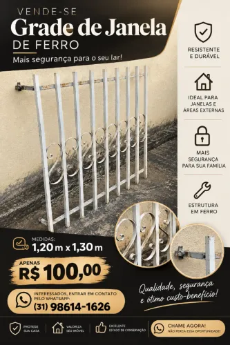 Grade de janela de ferro