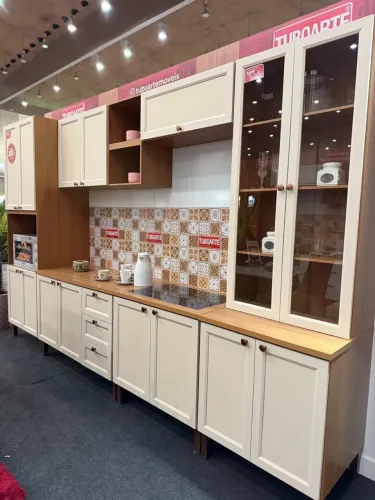 Cozinha Modulada Luna Tuboarte 06 Módulos - 15 Portas e 03 Gavetas - Entrega Imediata;