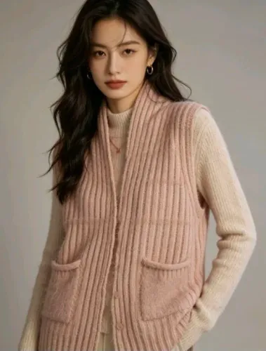 CARDIGAN SEM MANGA ROSA GG