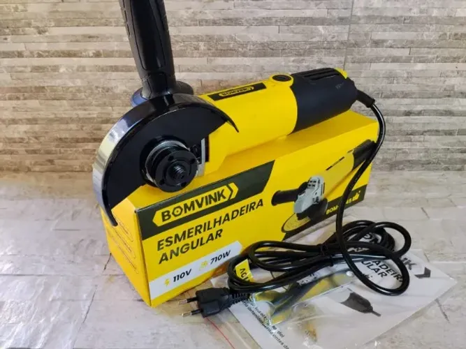 Esmerilhadeira Angular Bomvink Ideal para Corte Desbaste e Polimento Com Alta Eficiência