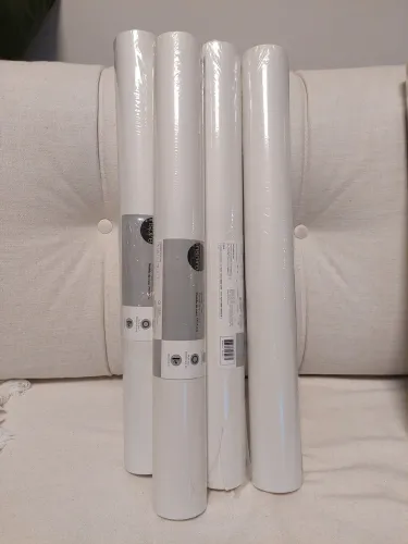 Papel de Parede Vinílico - Cor Branco com Brilho - Kit c/ 4 Rolos