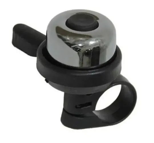Buzina Campainha Sino Trim Trim Cromada Para Bike