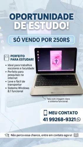 Vende-se notebook Hp