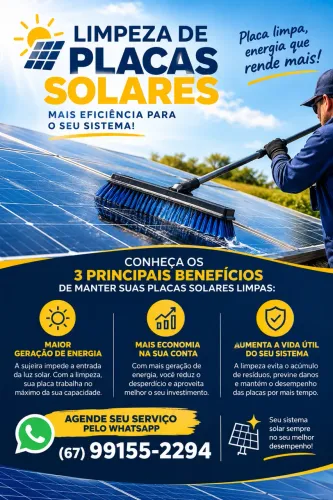 Limpeza de Placa Solar