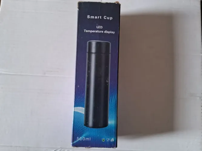 Garrafa Térmica Inteligente Smart Cup LED - Inox Com Termômetro Digital