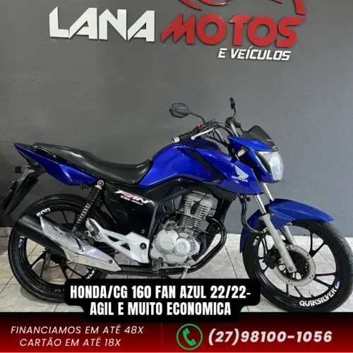 CG 160 FAN AZUL  22/22 - Ágil e muito econômica 