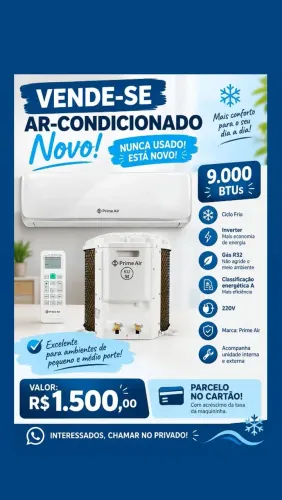 Ar condicionado Inverter 9000 btus