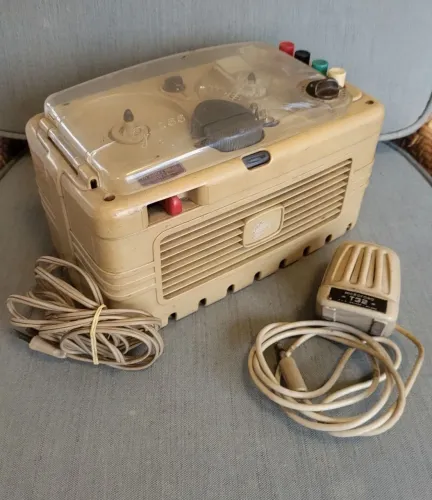Gravador De Rolo Vintage Geloso G 255 Italiano + Microfone + 6 Fitas