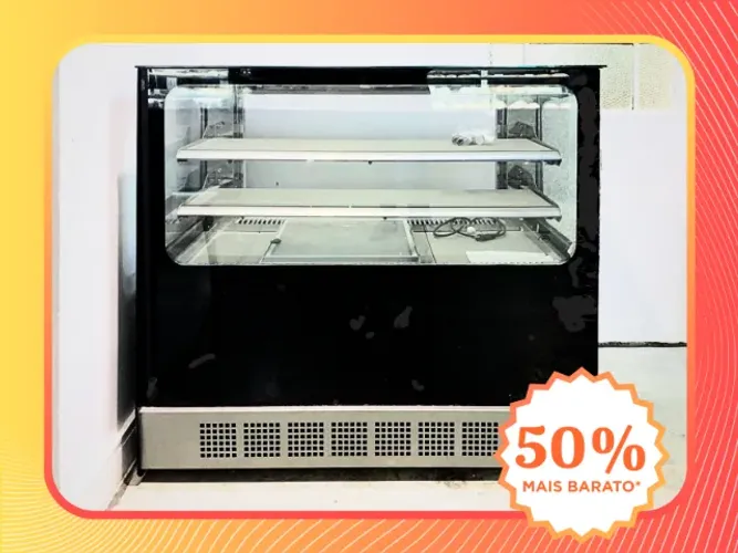 VITRINE REFRIGERADA Linha Gourmet Elegance de Bancada 127V -GELOPAR GGEB-110R- 114x102x70