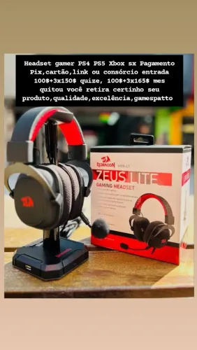 Headset Redragon PS4 PS5 Xbox sx