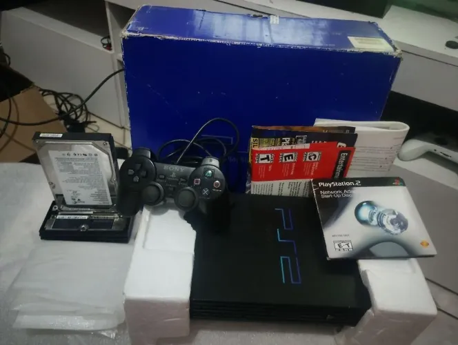 Playstation 2 fat completo com todos os acessórios