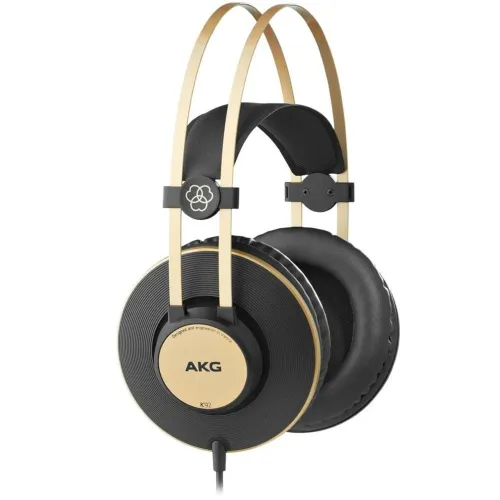 Fone de Ouvido AKG K92, Profissional, Preto e Dourado