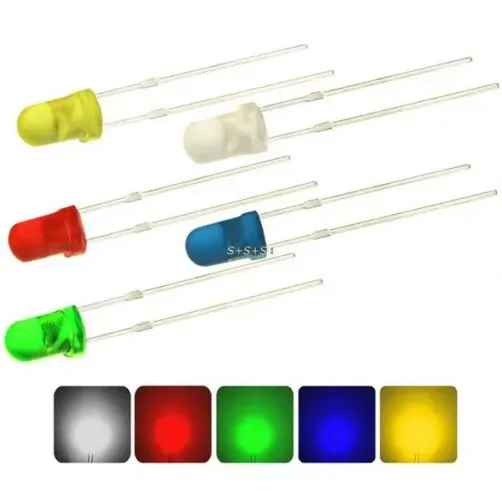 arduino 50 Unidade Led Diodo Luz De Várias Cores 5mm