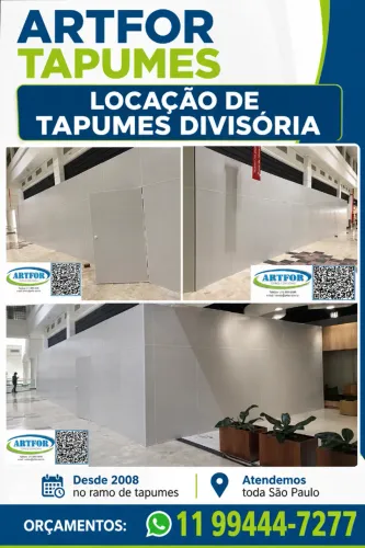 Tapume Divisórias, Locação Tapume Internos, Aluguel Tapume Divisórias, @artfordivisorias