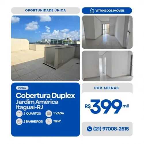 #VENDO Cobertura no Fusion, Jardim América, Itaguaí-RJ.