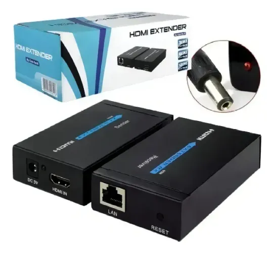 Extender extensor HDMI 60 metros via cabo de rede RJ45 - Produto novo