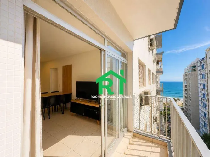 Apartamento com Vista Mar, 2 Quartos, 2 Banheiros, 1 Vaga, à venda em Pitangueiras, Guaruj