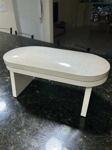 Apoio de mãos Confort Premium - Branco Com glitter
