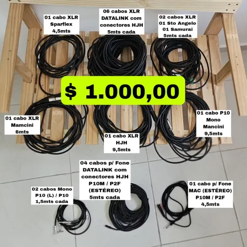 Kit Cabos de Som