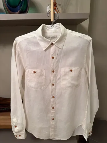 Camisa RIchards linho off-white tamanho 2