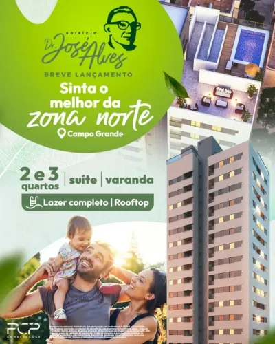 Edifício Dr. José Alves Apartamentos Modernos com Lazer Completo em Campo Grande - 3qrt 6