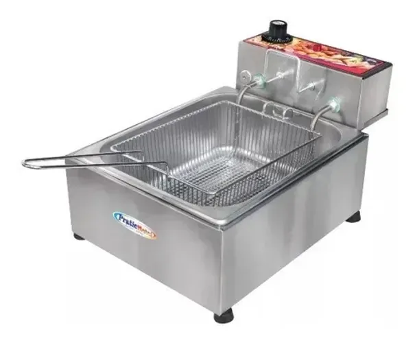 Fritadeira INOX, 1 cuba de 5 litros, A GÁS, NOVA, na caixa, Garantia e entrega GRÁTIS**