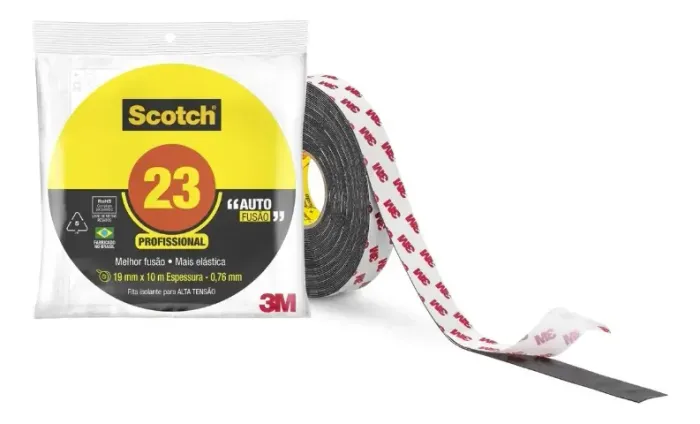 Fita de auto fusão profissional 19mmmx10m espessura 0,76mm